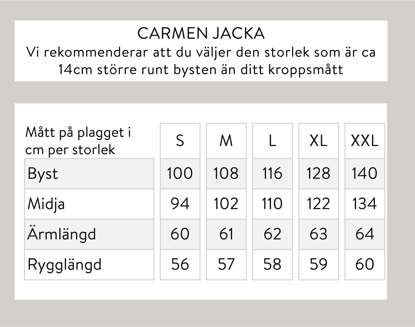Carmen jakku - musta