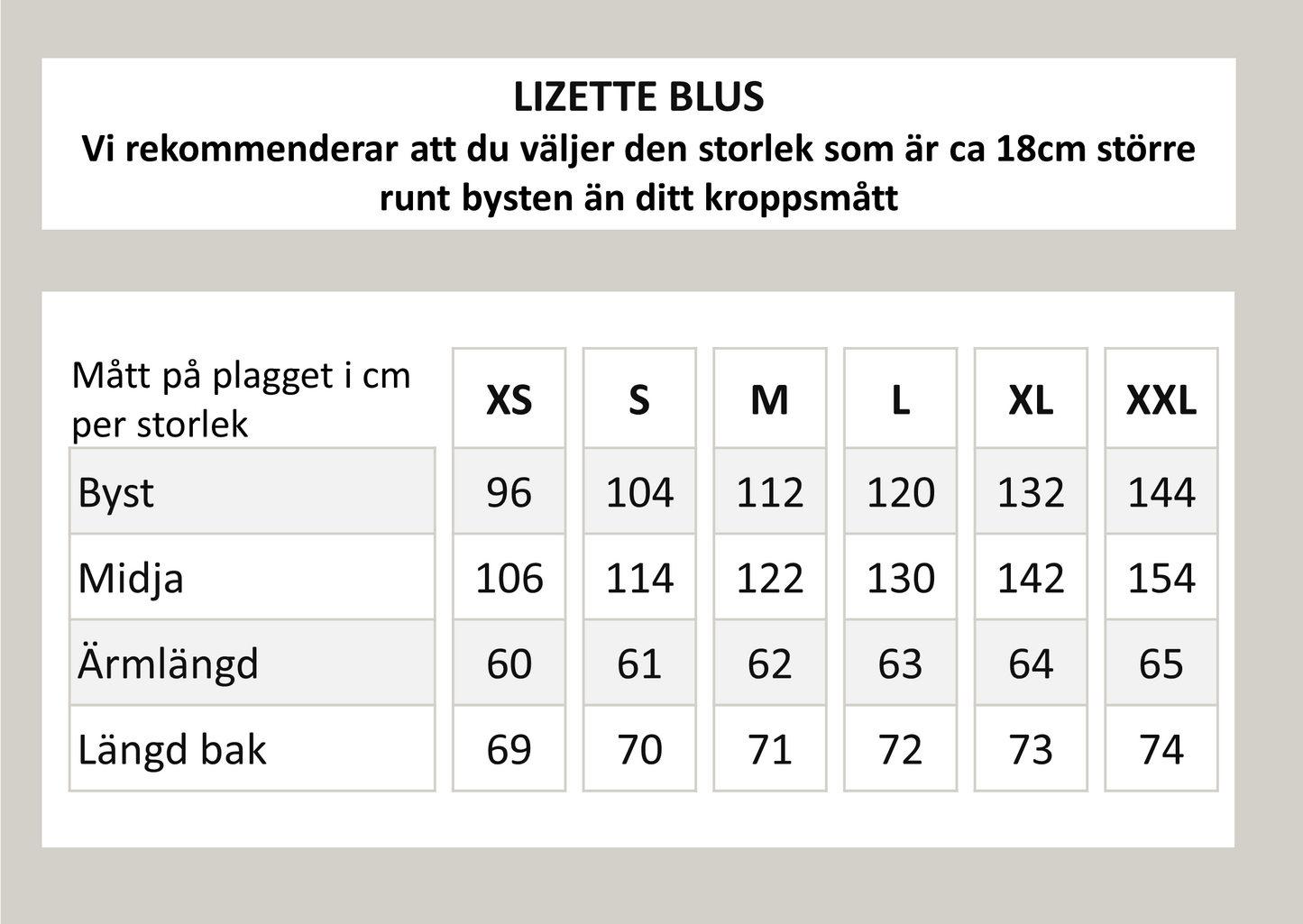 Lizette-pusero - Kuviollinen