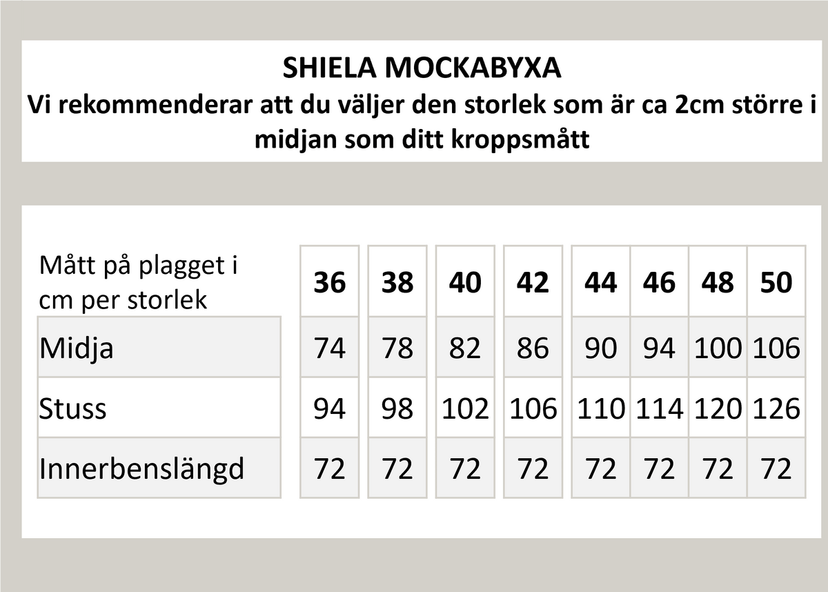 Shiela rak byxa - Brun fuskmocka