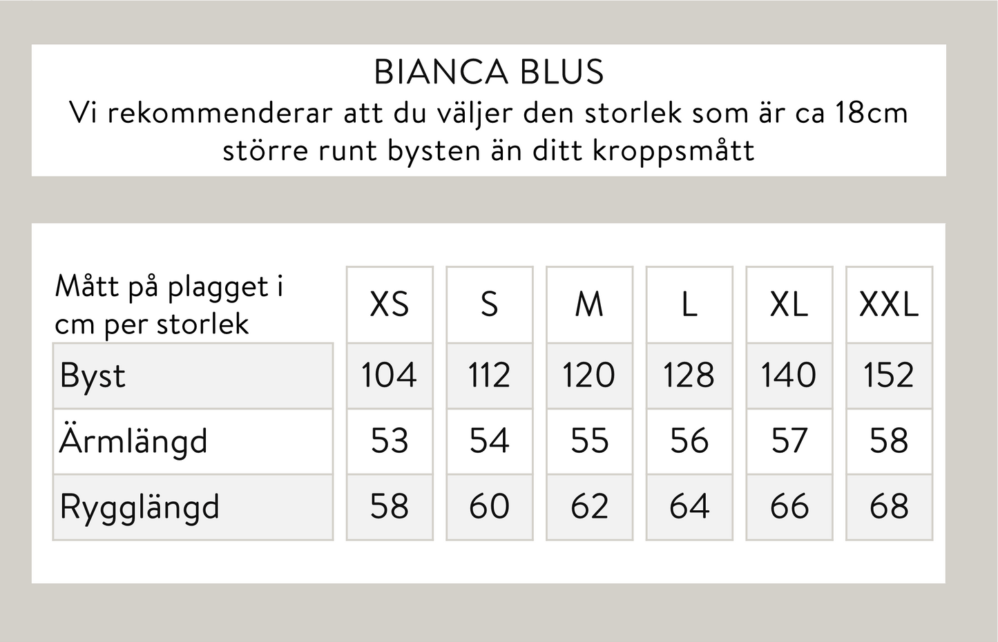 Bianca pusero - valkoinen