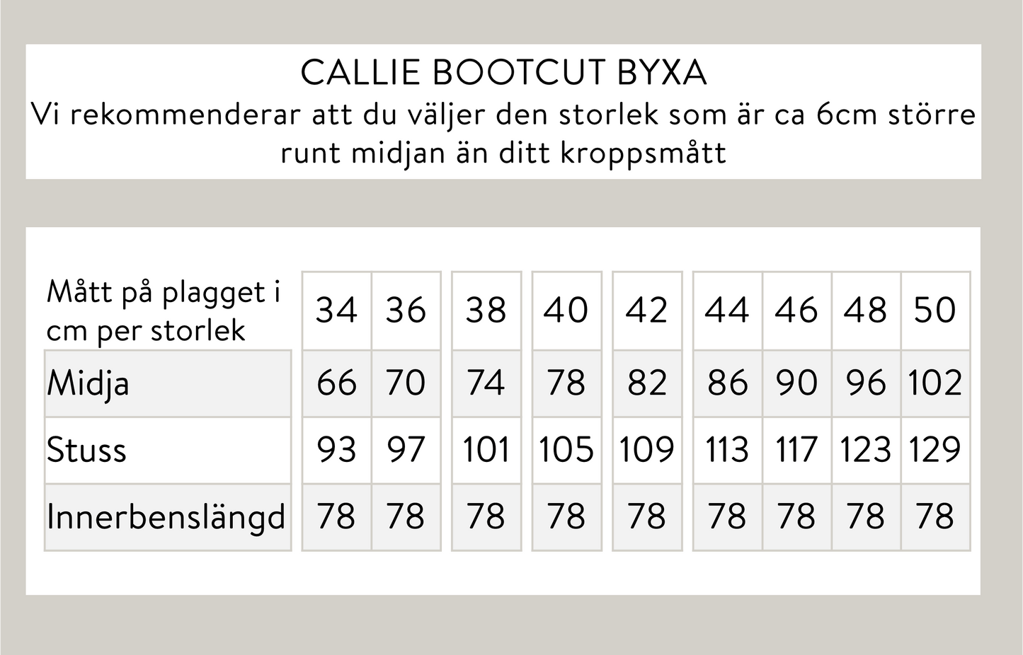 Callie bootcut housut - mustat