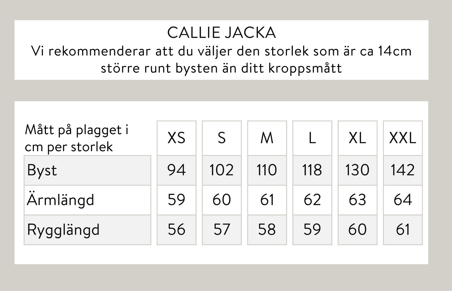 Callie jakku - musta