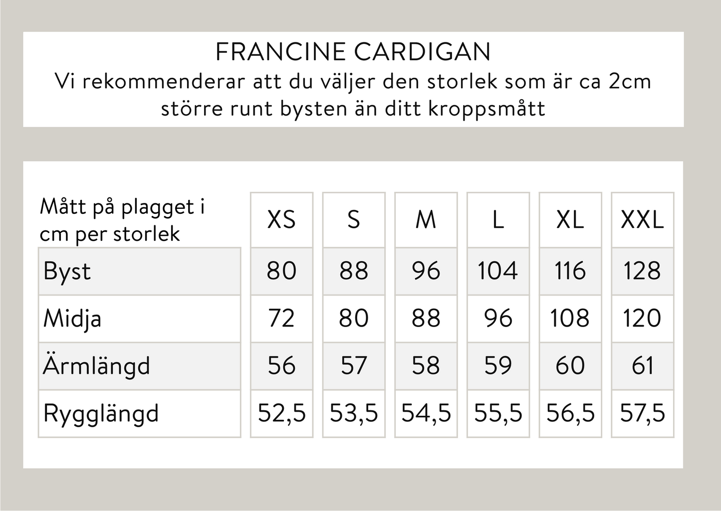 Francine cardigan - Ljusbeige