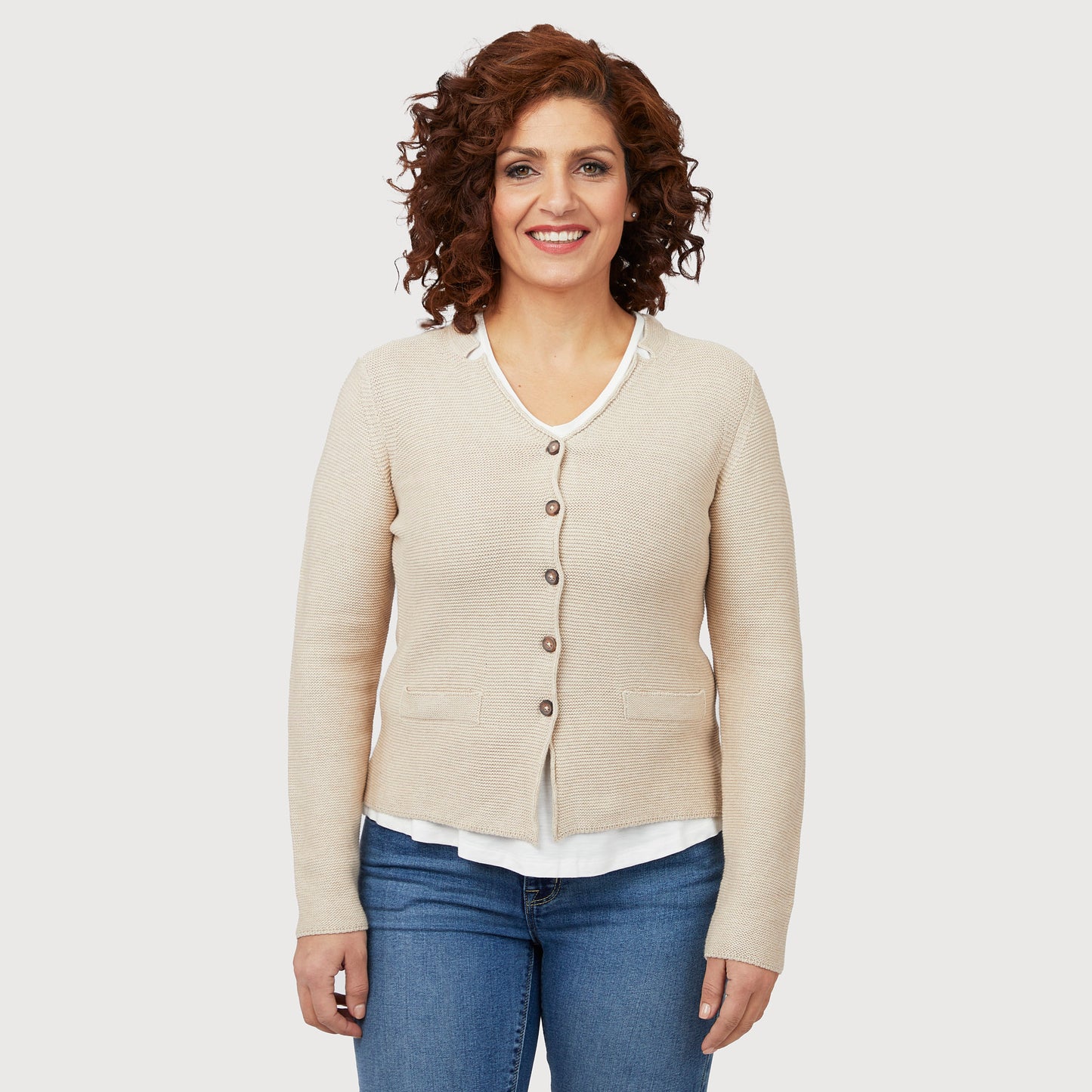 Francine cardigan - Ljusbeige