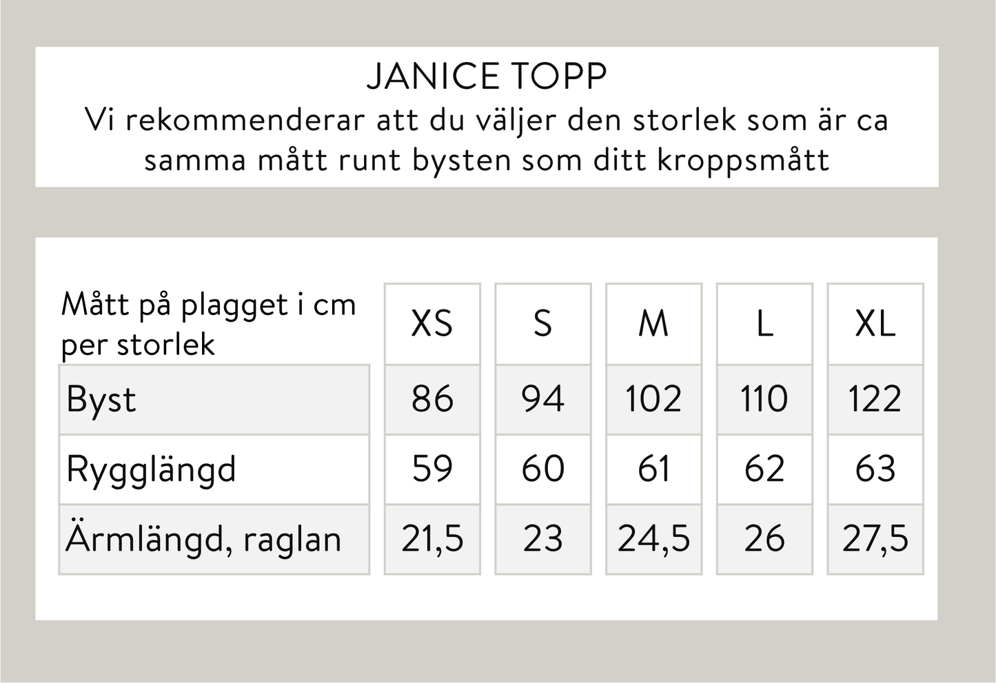 Janice topp - Svart