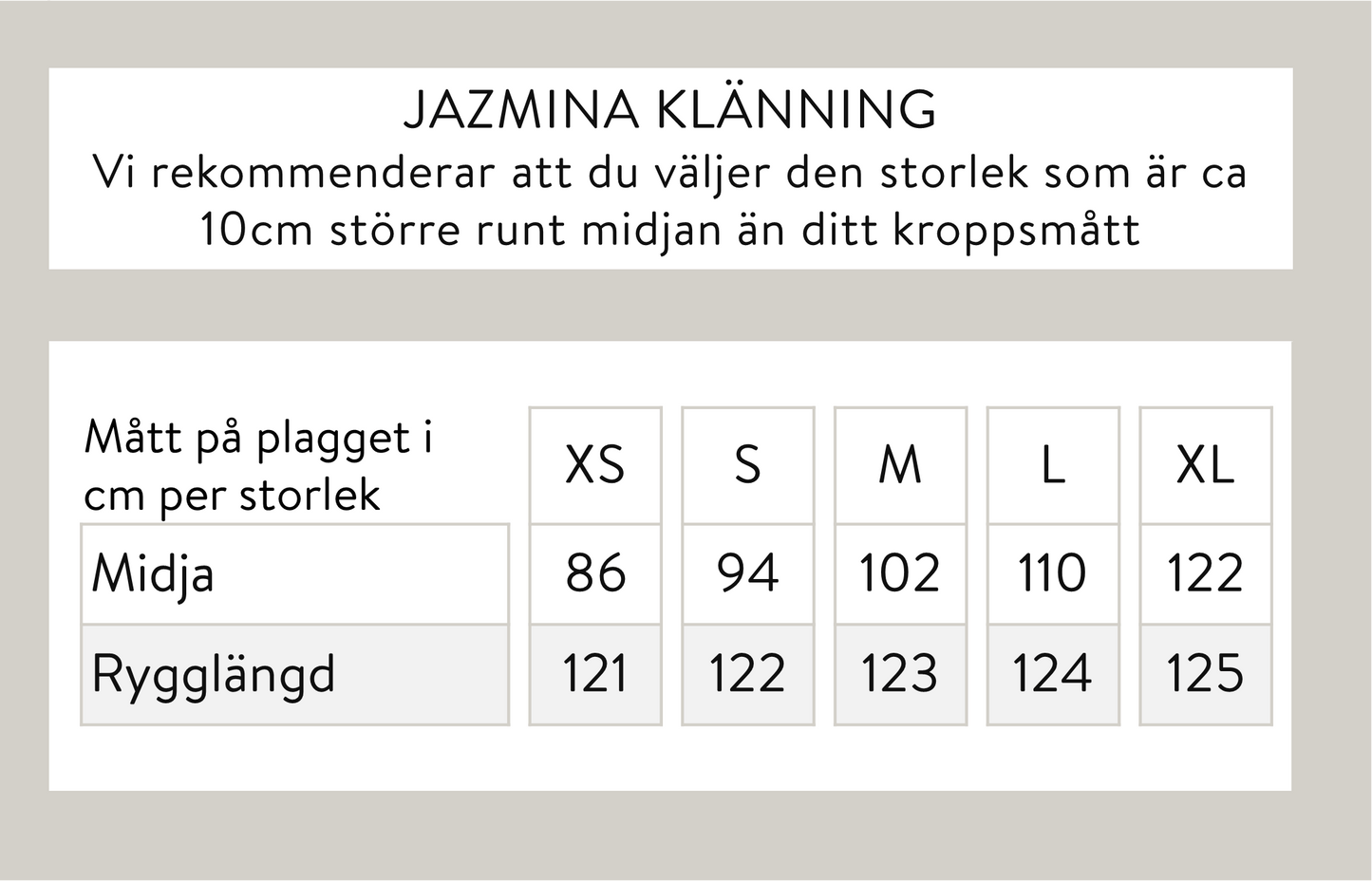 Jazmina mekko - musta