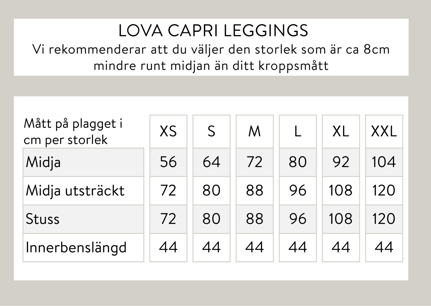 Lova capri leggingsit - musta