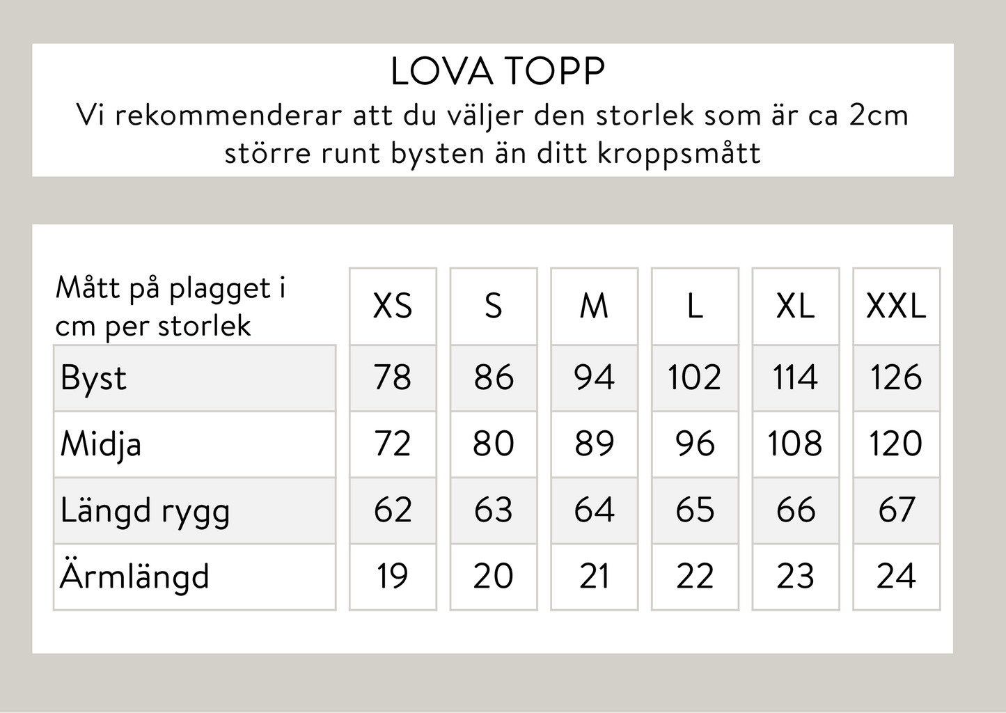 Lova topp - Rosa