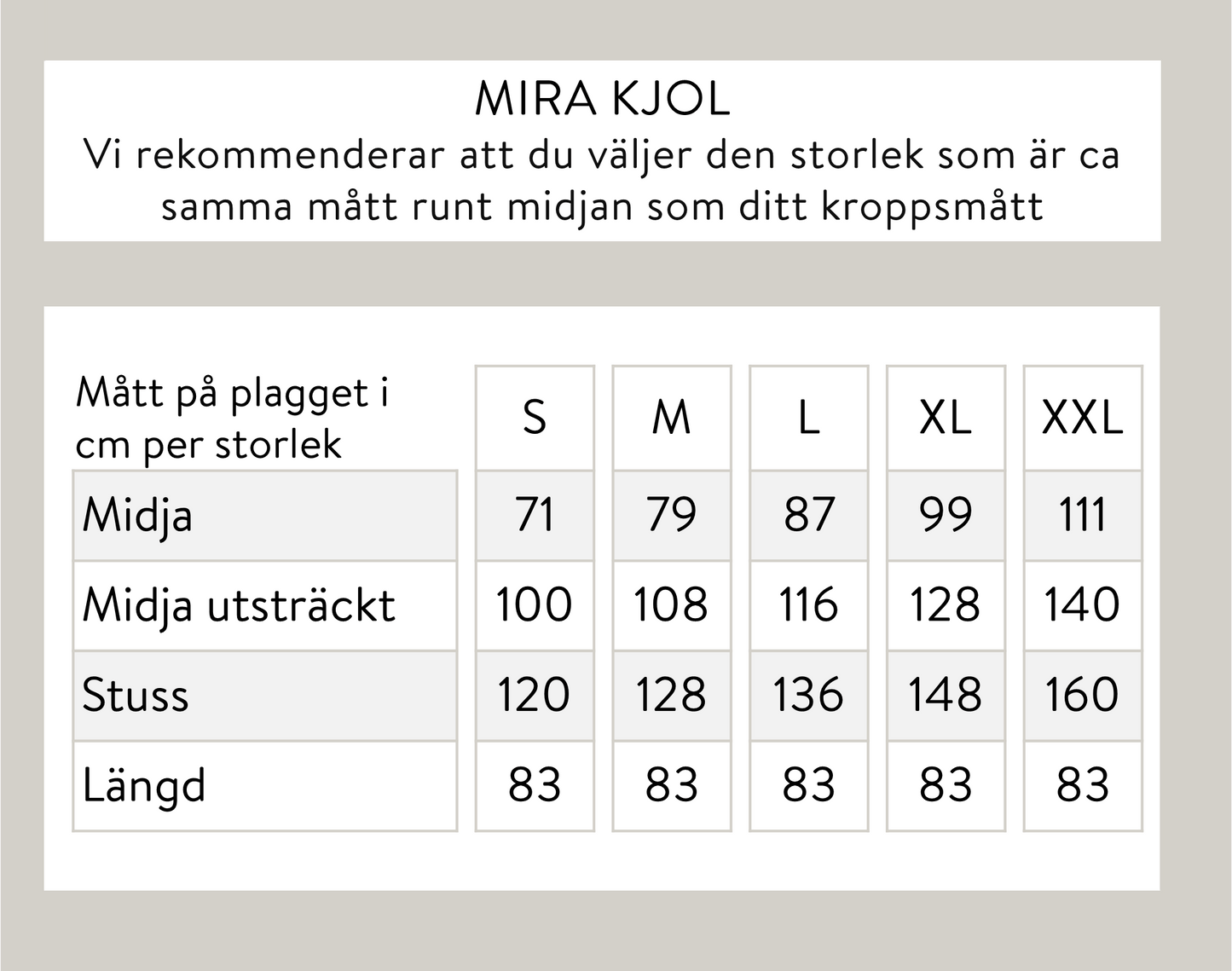 Mira kjol - flerfärgad