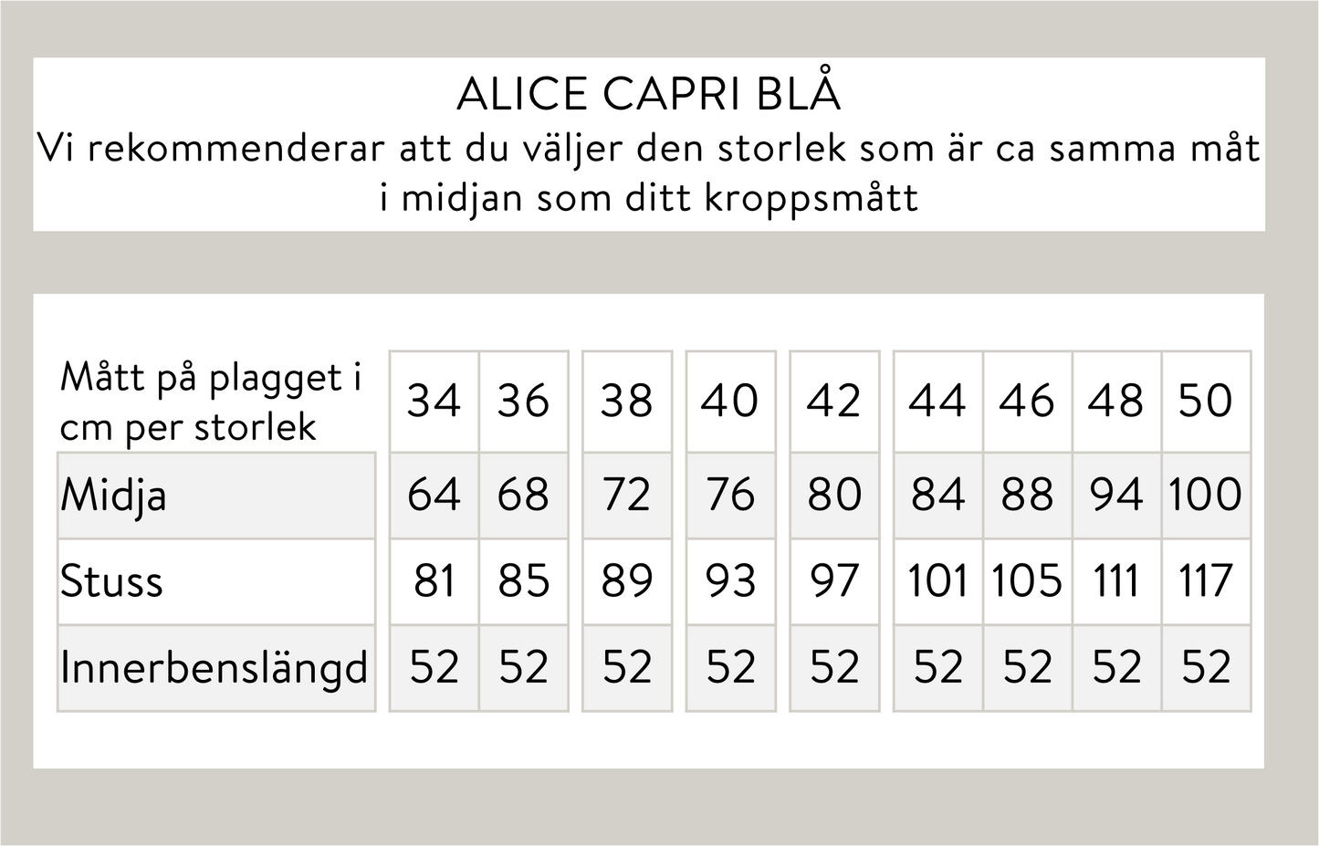 Alice capribyxor - Blå